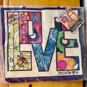 Brighton Colorful LOVE Tapestry with Purple Border